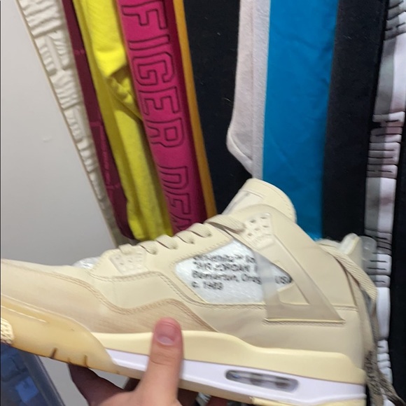 Off White “Sail” Jordan 4’s (Size 12) - Picture 6 of 8